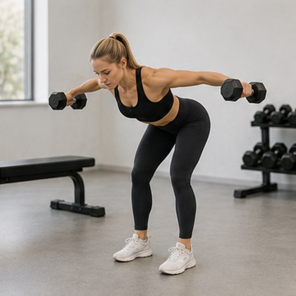 Bent-over rear delt raise
