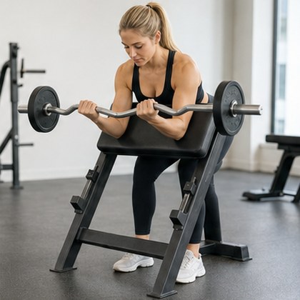 Preacher curl, women’s version
