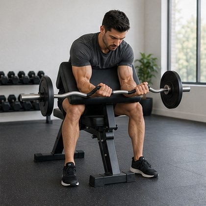 Preacher curl, men’s version