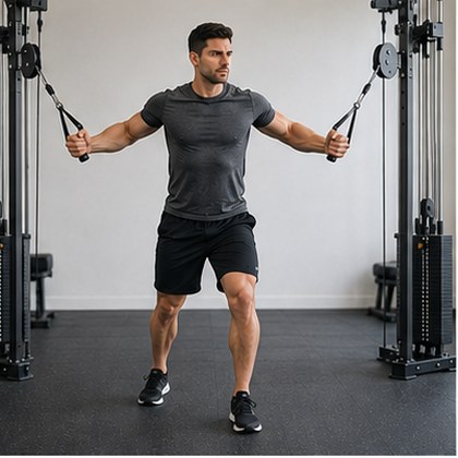 Cable fly, men’s version