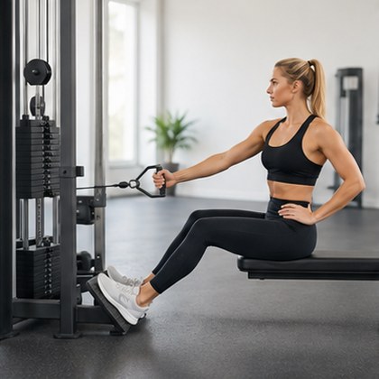 Single-arm cable row, women’s version