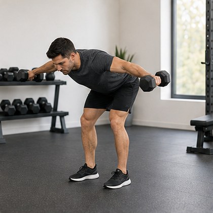 Bent-over rear delt raise